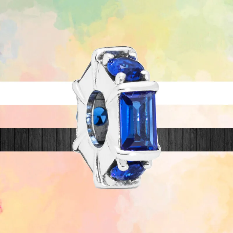 925 Gümüş Charm Boncuklar Dangle Renkli Zirkon Boncuk Fit Pandora Takılar Bilezik DIY Mücevher Aksesuarları