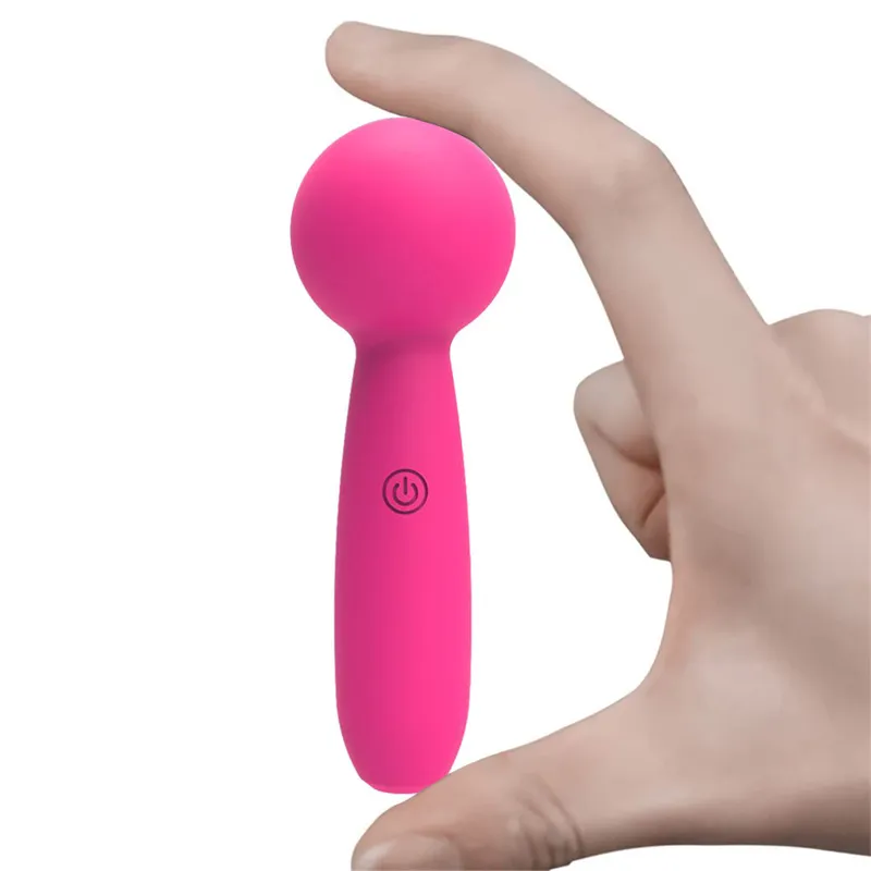 Mini Silicone AV Wand Vibrador Sexy Toys for Women Produtos adultos Masturbação Feminino Recarregável 10 Velocidade