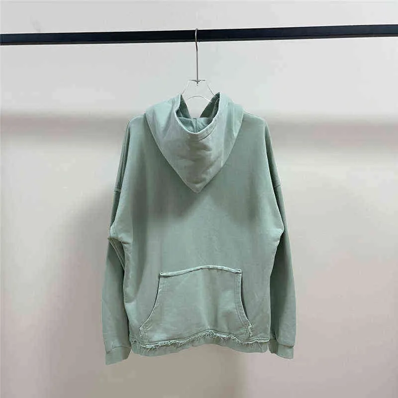 Ice Color Mint Green Anti-Cut Terry Hoodie Hommes Femmes Haute Qualité Mode Casual Pull T220721