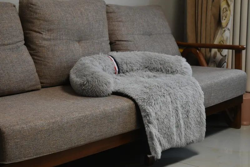 Продажа супер мягких кошек кроватей коврик круглый длинный плюшевый дом дом бархатные коврики диван для корзины домашнее животное 220323