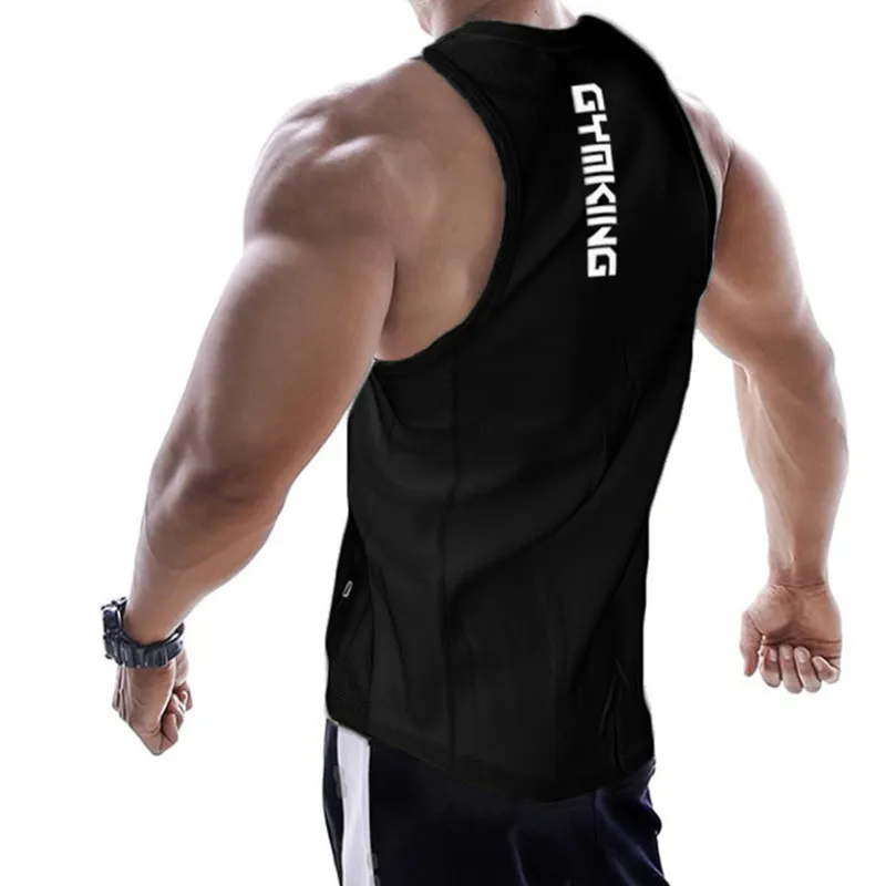 Casual Gedrukt Tank Tops Mannen Bodybuilding Mouwloos Shirt Katoen Gym Fitness Workout Kleding Stringer Singlet Mannelijke Zomer Vest 220615