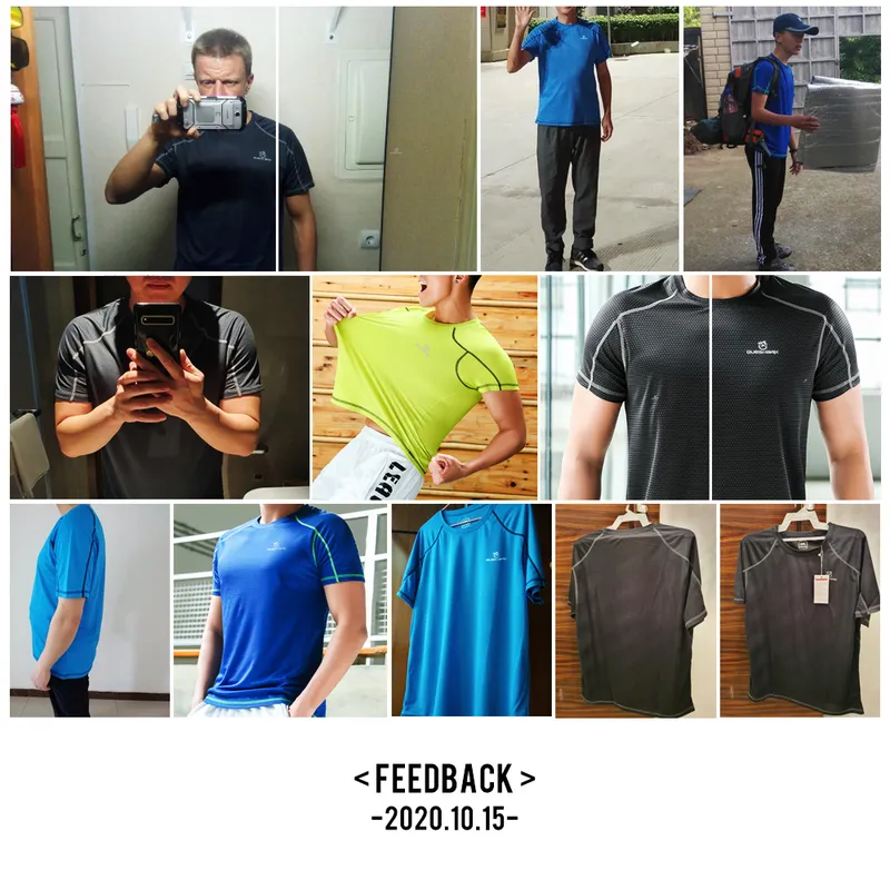 QUE Hommes Séchage Rapide À Manches Courtes Sport T-shirt Respirant Hauts Amples T-shirts T-shirts Fitness Gym Chemises D'entraînement Jersey 220614