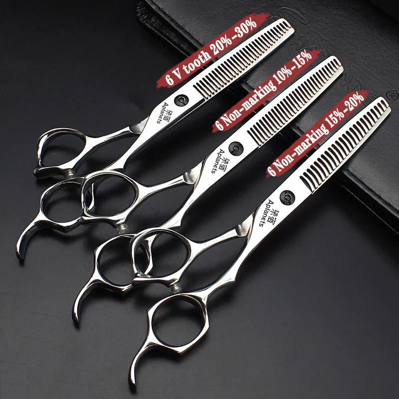 Cabeleireiro Tesoura Estilista 6 / 6,5 polegadas Set Definir Salão De Salão Profissional Barber Cister Shears 220317