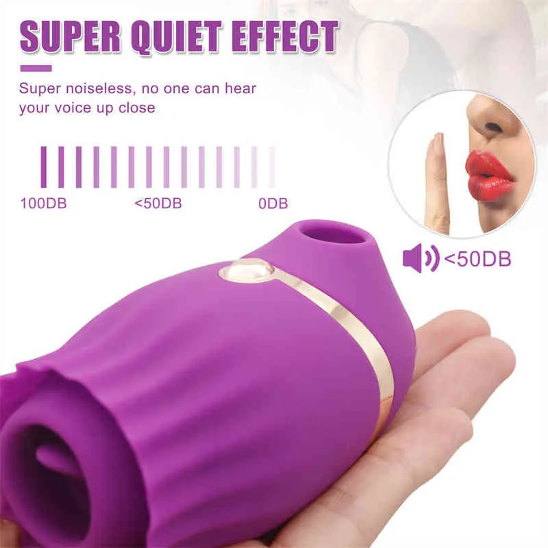 NXY Vibrators Kvinna Använd sexleksaker slickar och suger tunga vibrator för kvinnor 10 frekvens Clit Labia Stimulator Vuxen 18 0408