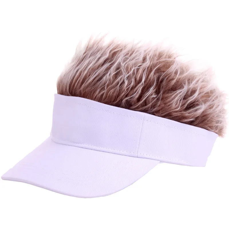 Moda Yenilik Peruk Peruk Komik Saç Beyzbol Şapkası Erkek Kız Çocuklar Için Sahte Saç Güneşlik Şapkalar Serin Hediyeler 220816