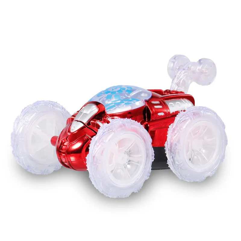 Remote Control Stunt Car RC Car Toy with Flashing LED Lights 360 Tumbling for Kids Boys Girls 220429