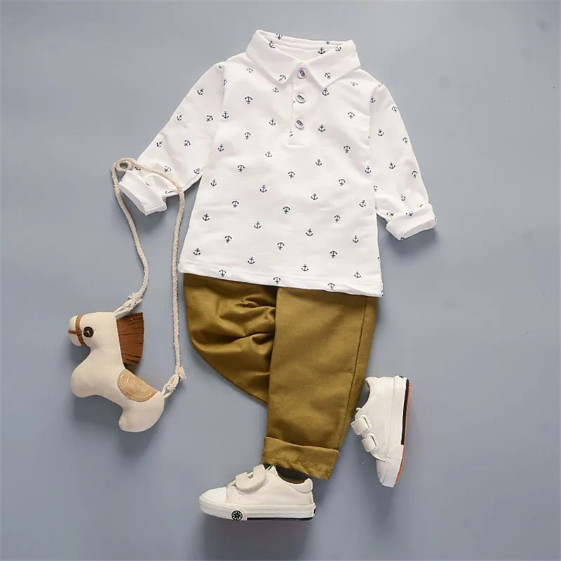 Bibicola Primavera Bebê Conjunto De Roupas De Algodão De Algodão Roupas Infantil Boys Roupas Formal Top + Calças Tracksuit para TDDLE 220326