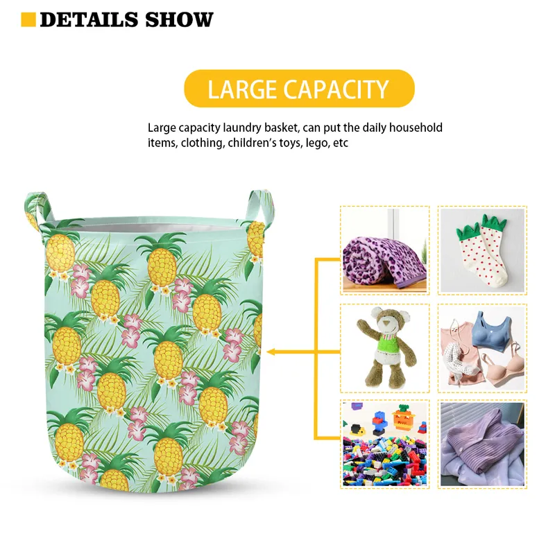 Customize Foldable Basket Large Capacity Laundry Hamper Dirty Clothes Bucket Homehold Storage Bags Drop 220707