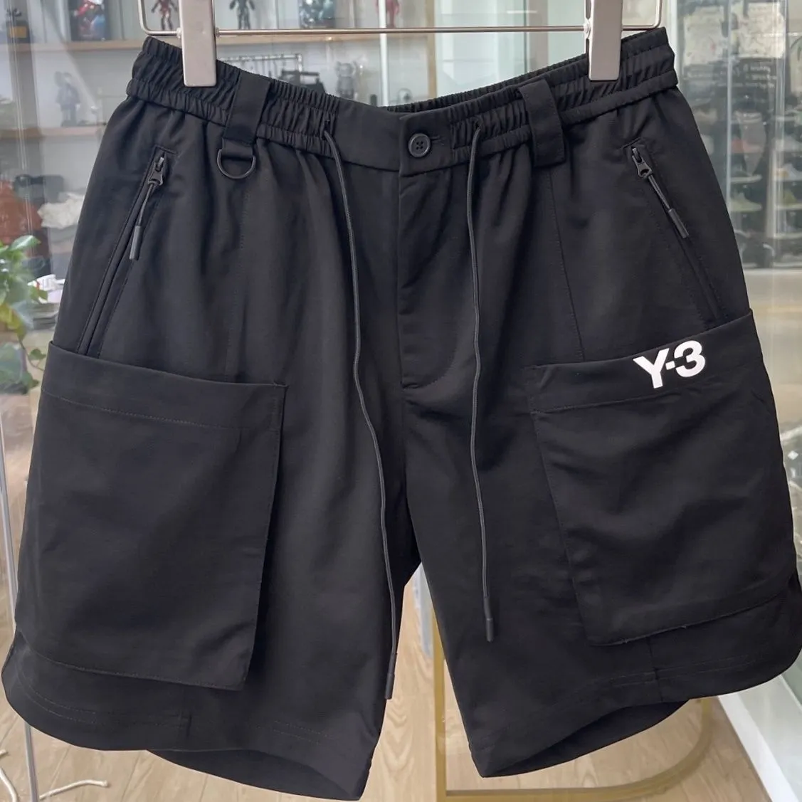 Men shorts 22SS Summer y3 Letter Printed Cotton Casual Functional Shorts with Multi pockets black and white6796735