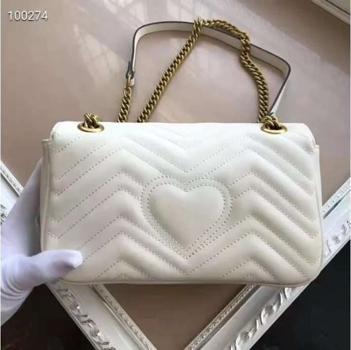 Women shoulder bags women chain crossbody bag fashion quilted heart leather handbags female famous designer purse bag 26CM