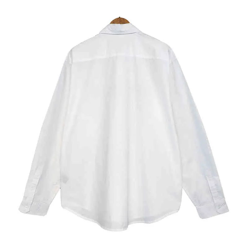 2061 p110 camisa hombres mujeres de alta calidad de manga larga moda de gran tamaño camisetas sueltas impresión grande