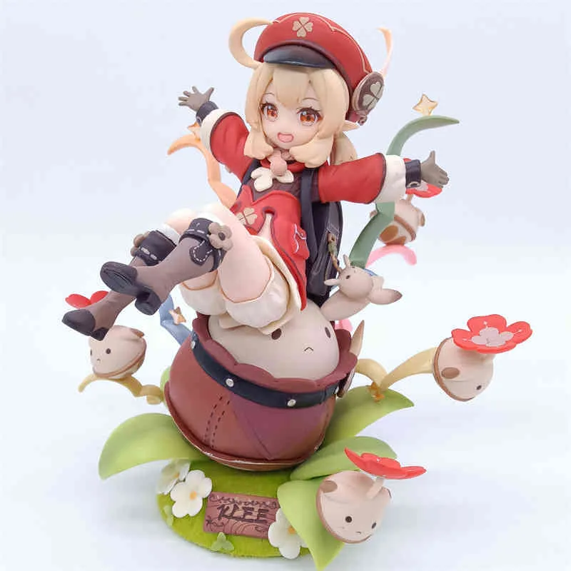 젠신 충격 클라인 히바나 기사 애니메이션 그림 1/7 스케일 PAIMON 액션 피지린 컬렉션 모델 인형 장난감