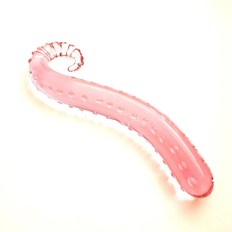 Хрустальные стеклянные фаллоимитаторы Взрослые сексуальные игрушечные осьминоги щупальца мякоть розовый задний проход