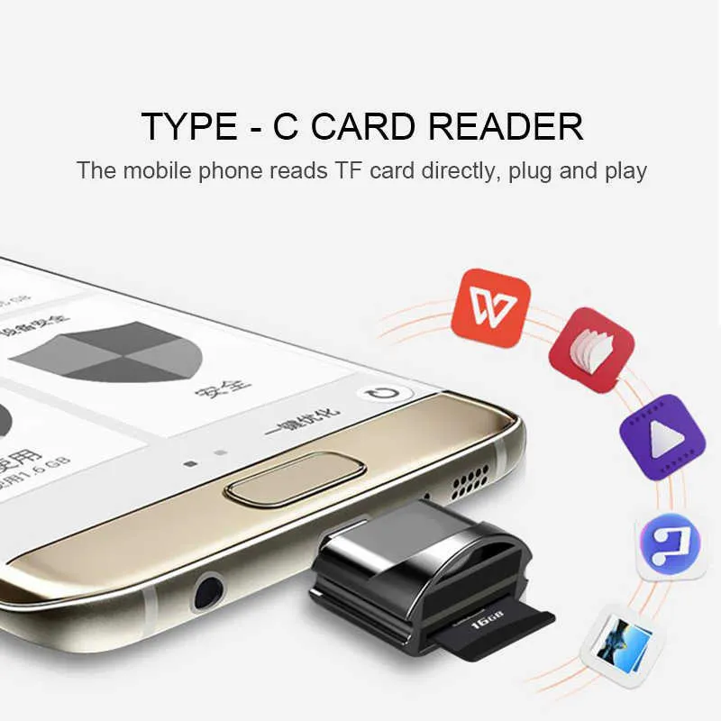 Nieuwe USB 3.0 Type C Naar Micro-SD TF Adapter OTG Kaartlezer Mini Kaartlezer Smart Geheugenkaartlezer voor Laptop Samsung