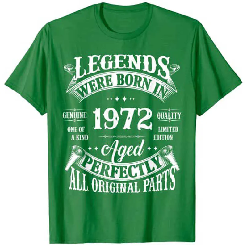 50-årsdag tee vintage legender född 1972 50 år gammal t-shirt4wjj