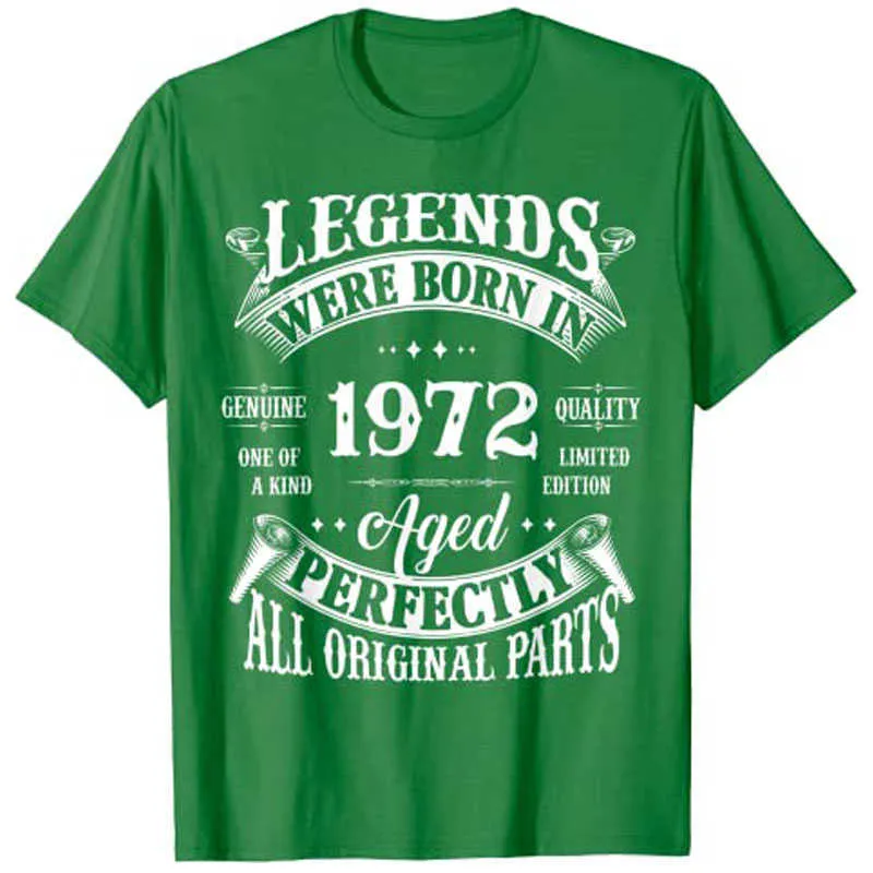 T-shirt 50e anniversaire, légendes Vintage, né en 1972, 50 ans, T-shirt4wjj