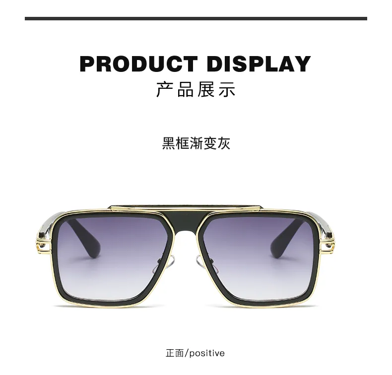 2023 óculos de sol vintage quadrados de óculos de moda feminina tonalidades de moda tonalidades de moda luxurosas de moldura dourada de luxo gradiente uv400 lxn-evo d 2327
