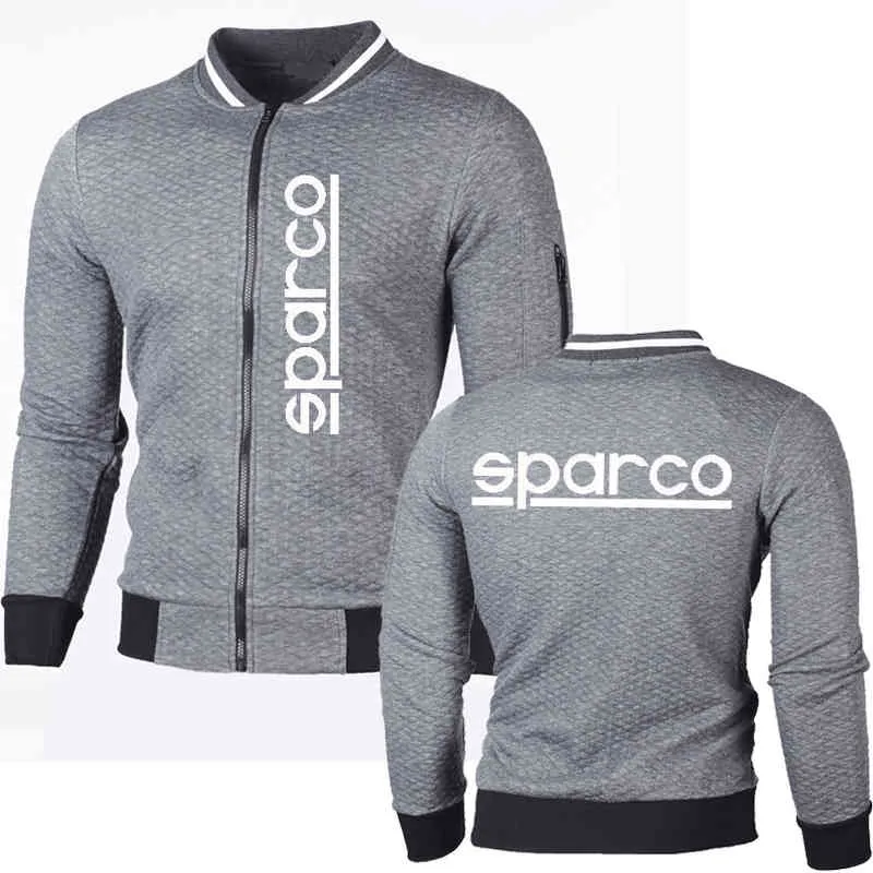 Sparco Fall Winter New Men's Long Sleeve Zip Sweatshirt Hip Hop Streetwear Sik Jacket Man