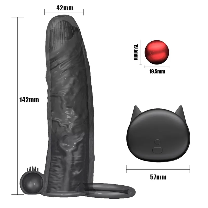 남성을위한 진동 확대 재사용 가능한 딜도 진동기 음경 반지 반지 소매 성인 섹스 샵 섹스 장난감 커플 220628