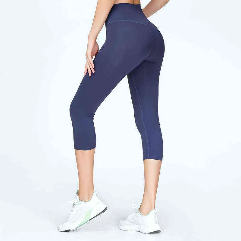 X-HERR Women's High Waisted Capri Leggings 2022 Athletic Gym Fitness Yoga Cropped Pants Quick Dry Workout Exercise Running Tight T220725