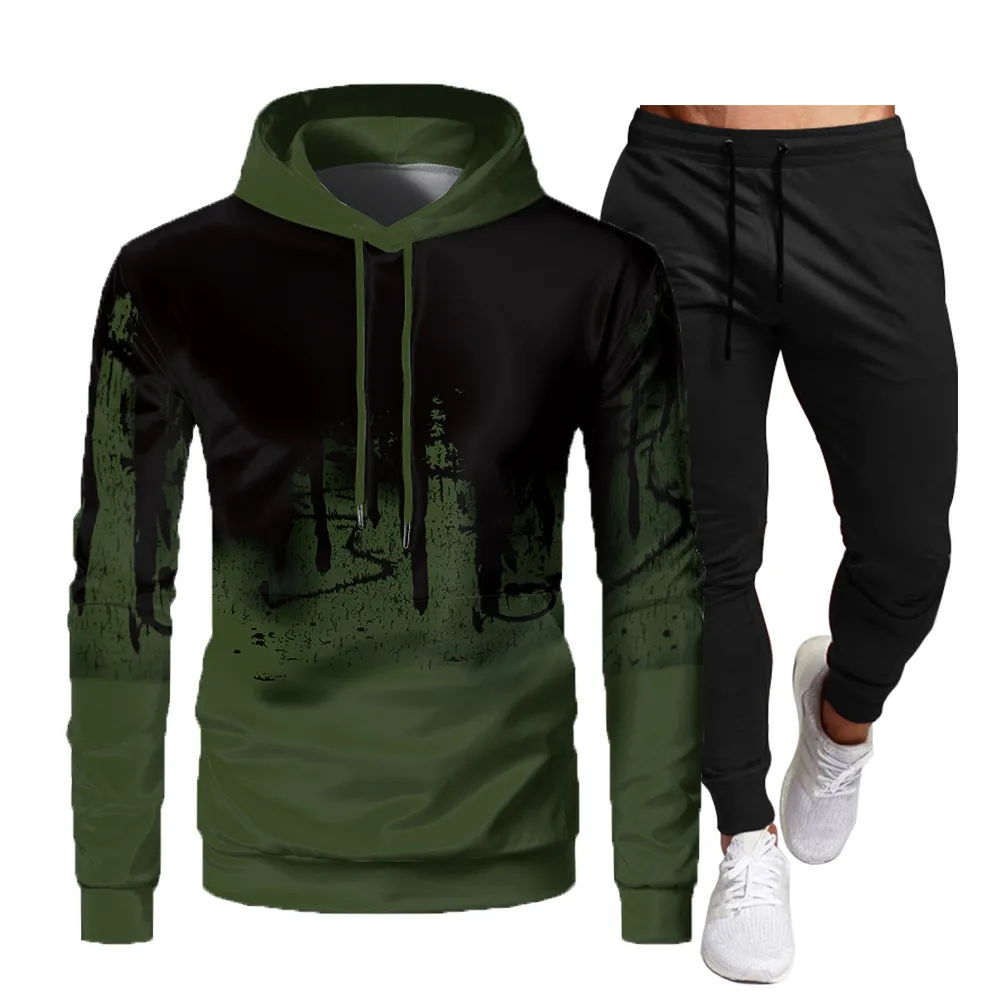 Designer Men Tracksuit Set Hoodies + Pants Set Mens Hooded Sweatshirt Sport Joggers Sweatpants Passar Male Jogging Suits