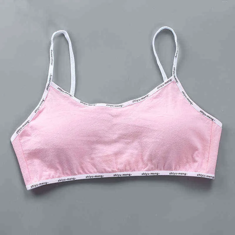 8-16 anni Adolescente Ragazze Reggiseno da allenamento in cotone Pubertà Studentessa Reggiseni sportivi Reggiseno staccabile Adolescente Intimo Tube Top Vest L220726