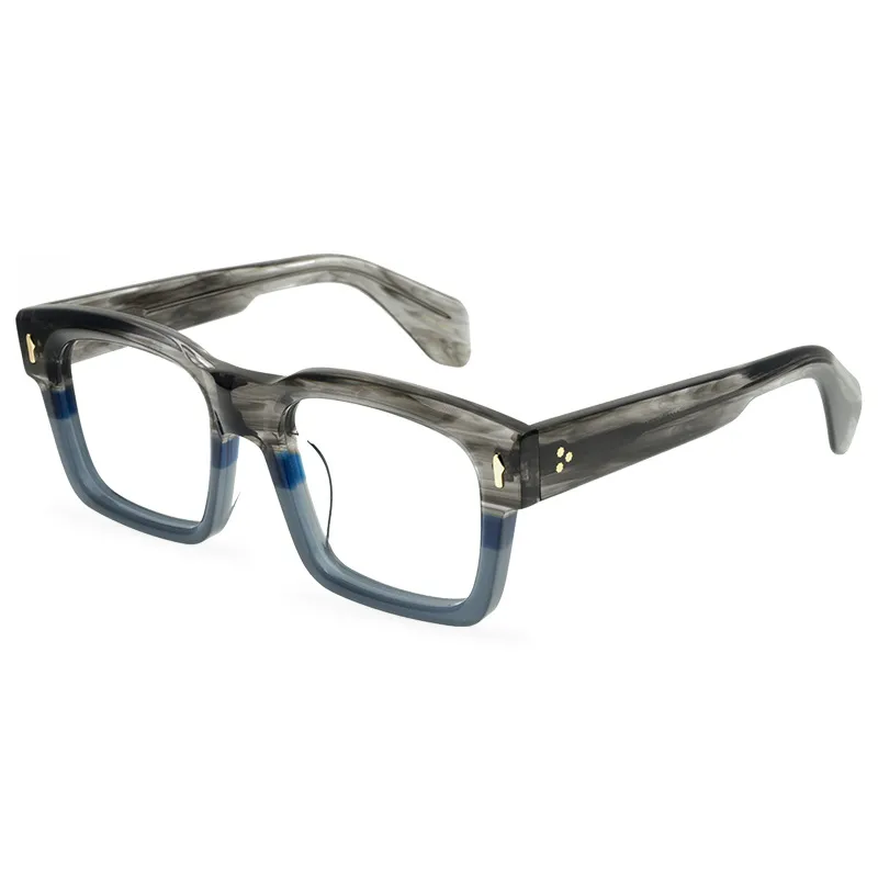 Mężczyźni okulary optyczne marka gęsta kwadratowe ramy spektaklu vintage moda unisex okulary dla kobiet ręcznie robione okulary o krótkowzroczności 235t