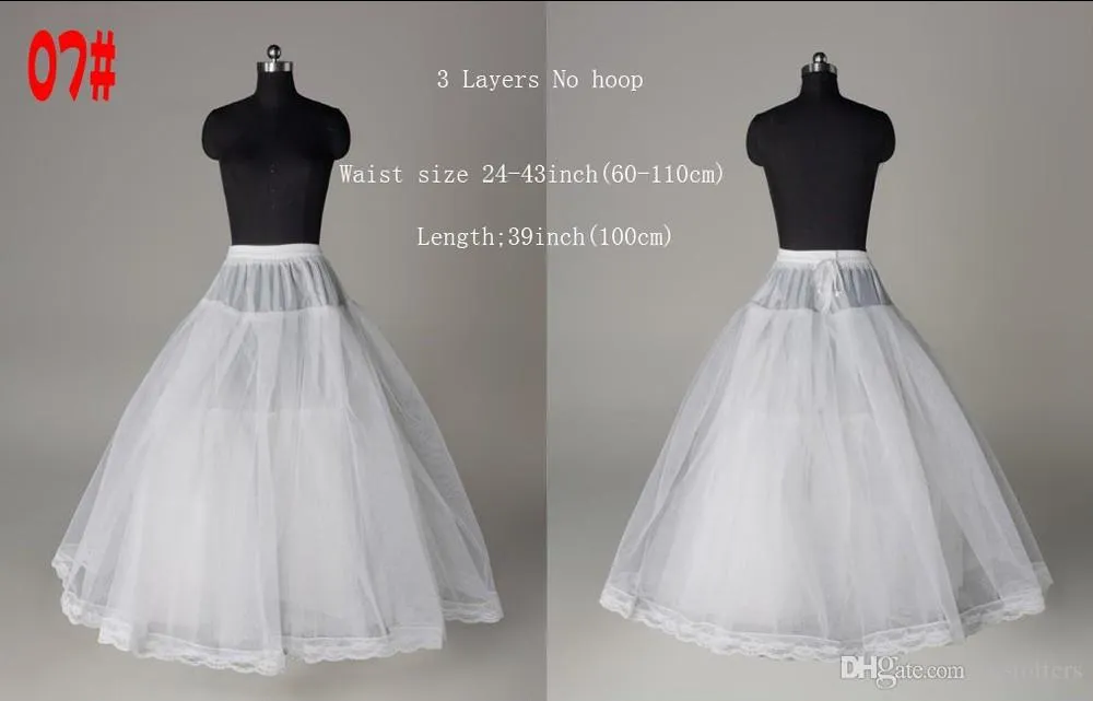 10 styl tani linia biała suknia balowa syrena ślub PROM PETTICOATS Underskirt Crinoline Wedding Akcesoria ślubne ślub 1151619