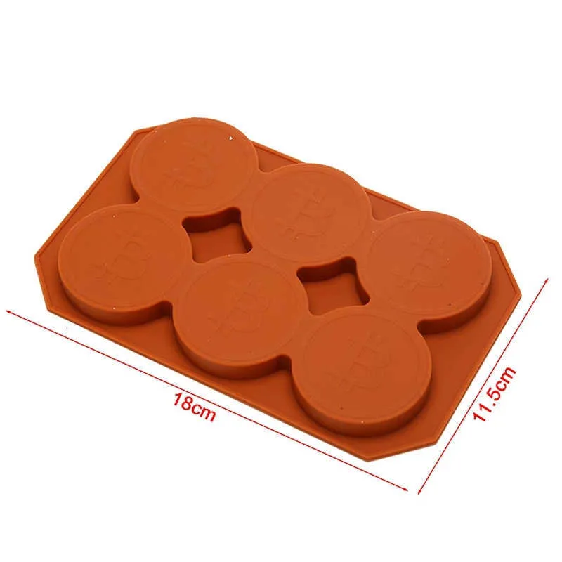 6 chocolat silicone bitcoin moule glaçon fondant pâtisserie bonbons moule gâteau mode décoration nuages accessoires de cuisson SAAD2022