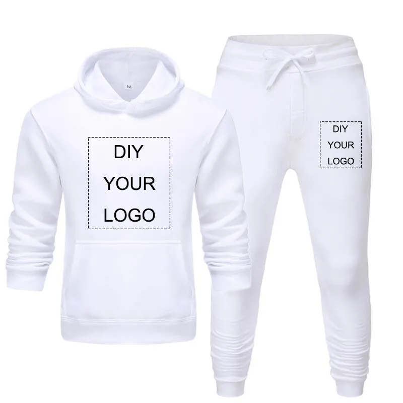 Customized Print Hoodies and pants thick Sweatshirt Comfortable Unisex DIY Streetwear tracksuit Drop Pullovers 220712