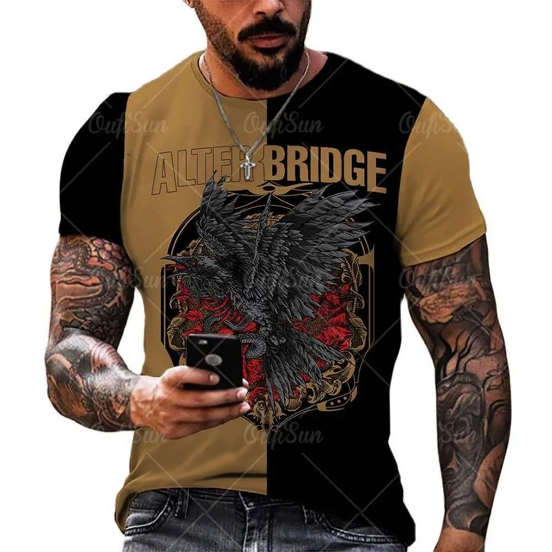 Viking Sembol Dövme Raven 3d Baskılı Erkekler Tshirts Harajuku Moda Kısa Kol Tshirt Yaz Gevşek Sokak Giyim UNISEX Üstler Tee 220607