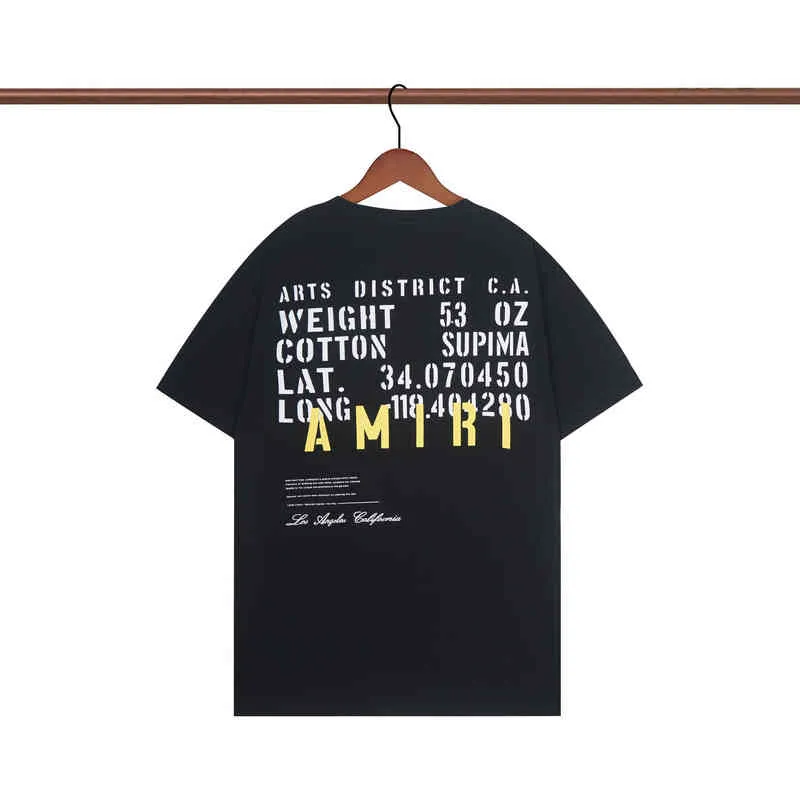 Maglietta da uomo corta da uomo Designer Amirs T manica T-shirt di marca di moda stampa di lettere Ca X2CN