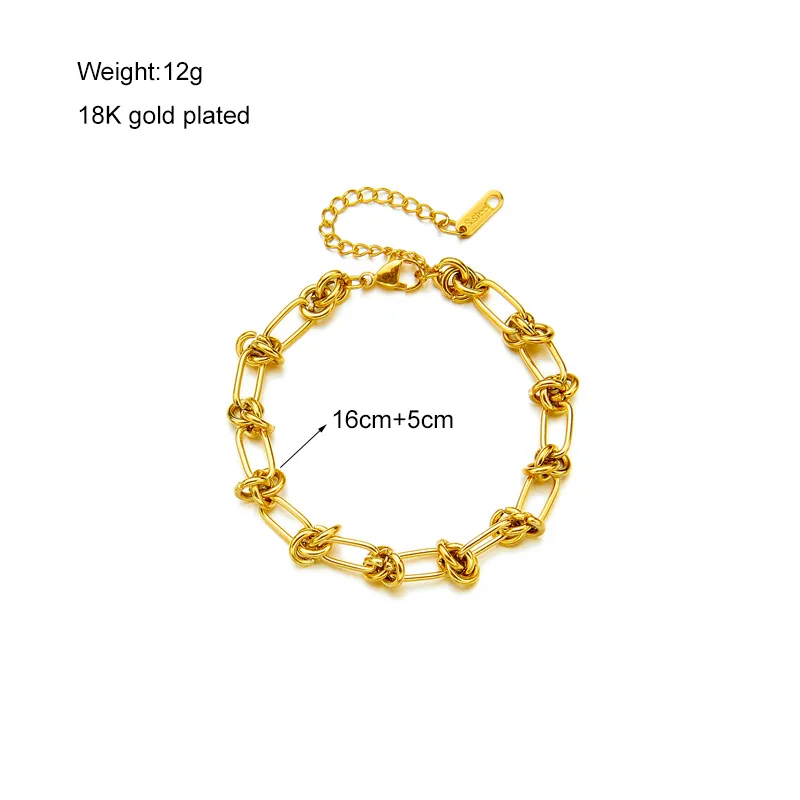 DIEYURO 316L Stainless Steel Gold Silver Color Chain Bracelet For Women Classic Rust Proof Fashion Girl Wrist Jewelry Gift 220726