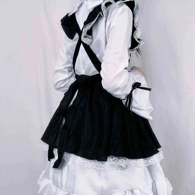Anime-Kostüme Frauen Maid Outfit Anime Lolita Kleid Cute Men Cafe Come Cosplay L220802250C