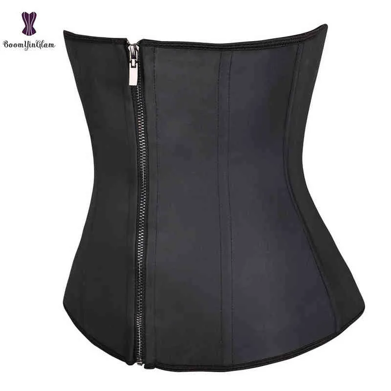 Damen Taillentrainer Latexgürtel Bauchkontrolle Reißverschluss Body Shaper Korsettgürtel Schlanker Gürtel Größe XS-6XL 608 # L220802