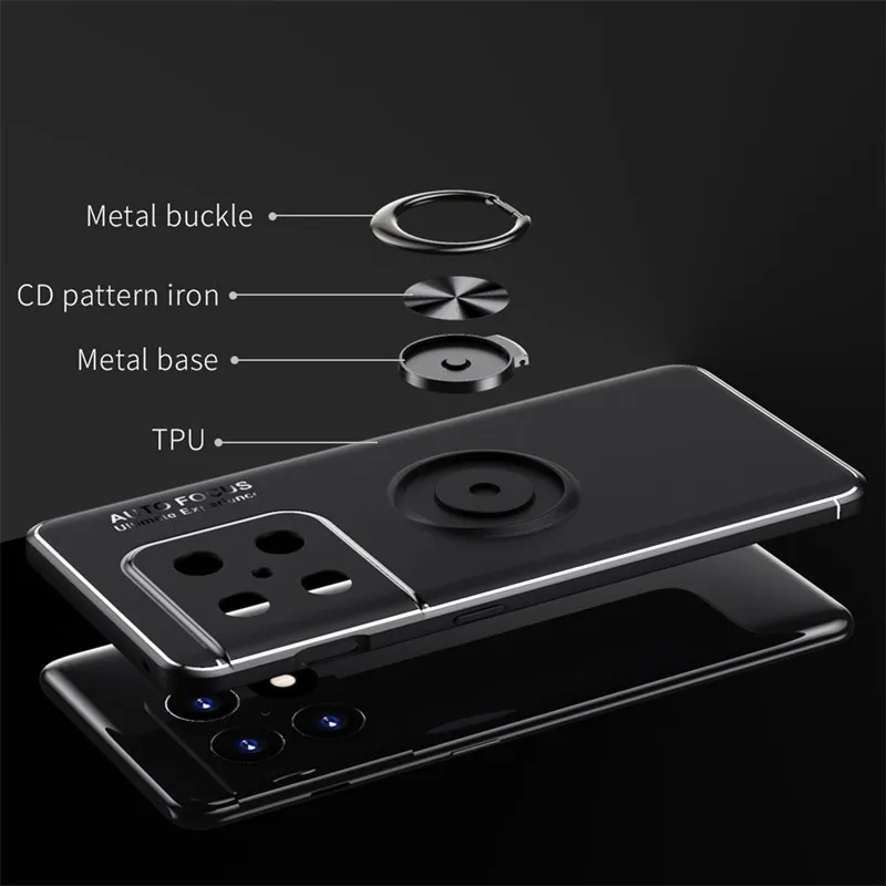 Cases For OnePlus 10 Pro 5G Case OnePlus Nord 2 N10 N20 N100 N200 8 9 10 Pro Cover Metal Ring Shockproof TPU Back Cover OnePlus 10 Pro