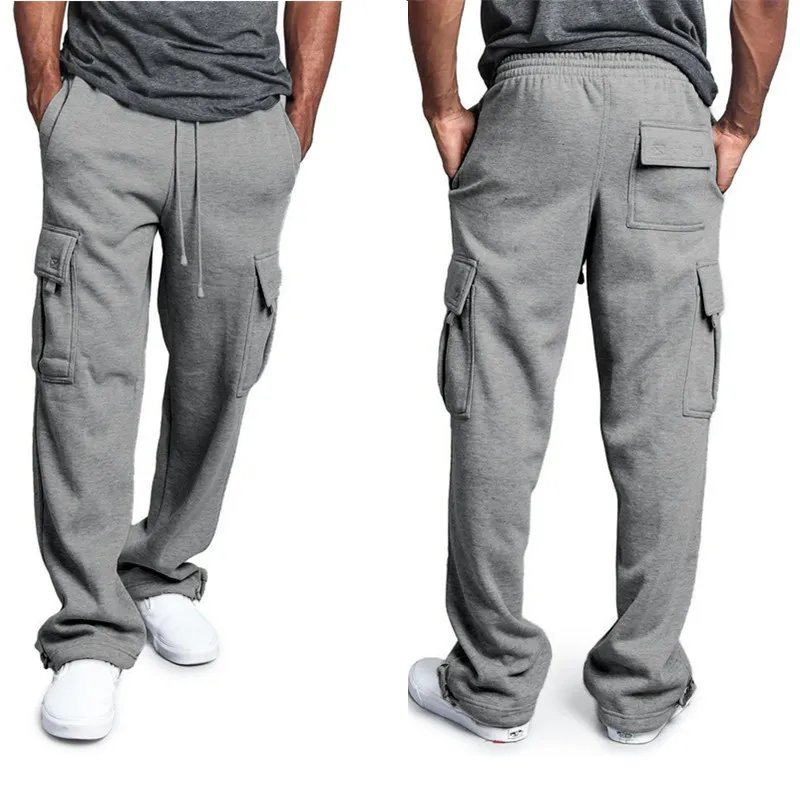Pantalon de survêtement Soft Sweat Pantalons de sport pour hommes Jogging Fashion Pantalon en cours d'exécution Loable Cargo plus Taille 220330