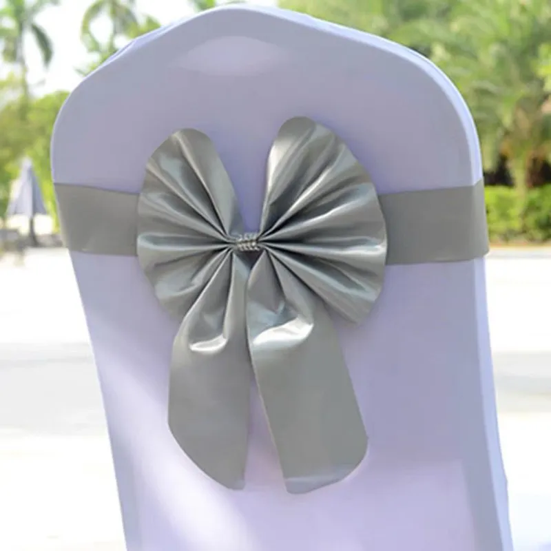 18 couleurs ceinture élastique noeud papillon prêt à l'emploi chaise ceintures bande pour la fête de mariage el banquet événement décoration en gros 220514