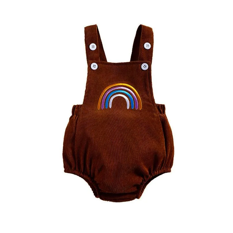 Newborn Rompers Baby Babies Bodysuits Infant Clothes Girls Onesies Piece Clothing Toddler Boys Jumpsuit Wear KidsSpring Summer Rainbow Corduroy