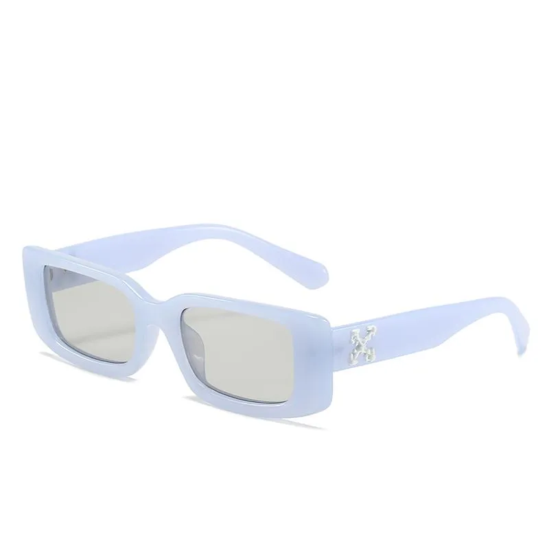 Óculos de sol designer pequeno tamanho grande quadro retangular mulheres fashion302g