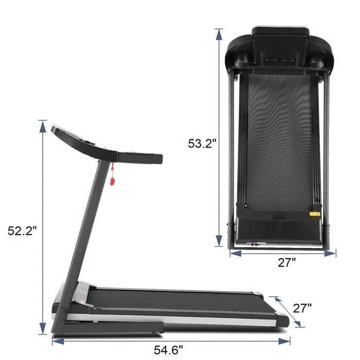 Electric Treadmill Folding Home Walking Running Machine Touchscreen Weight Loss