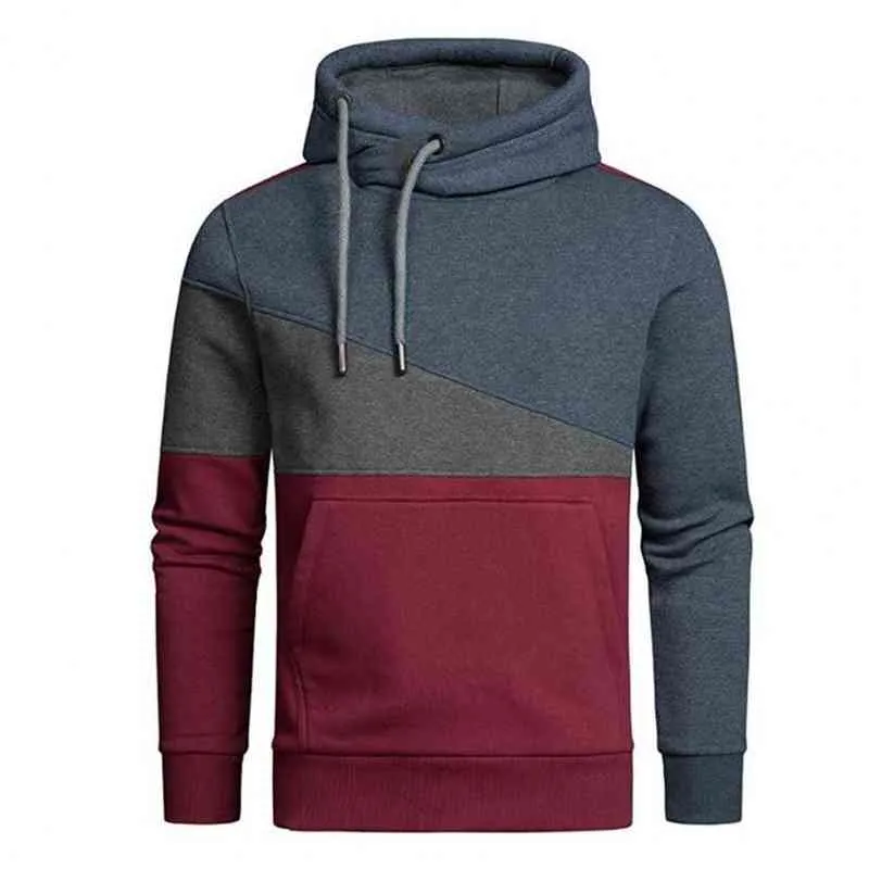 NOWOŚĆ MRES MĘŻCZYZN SWEATERS BLOK BOLOWYCH ROKOLNOTNY AUTNIA Zimowa z kapturem Turtleeck Men Sweater Sweters Streetwear L220730