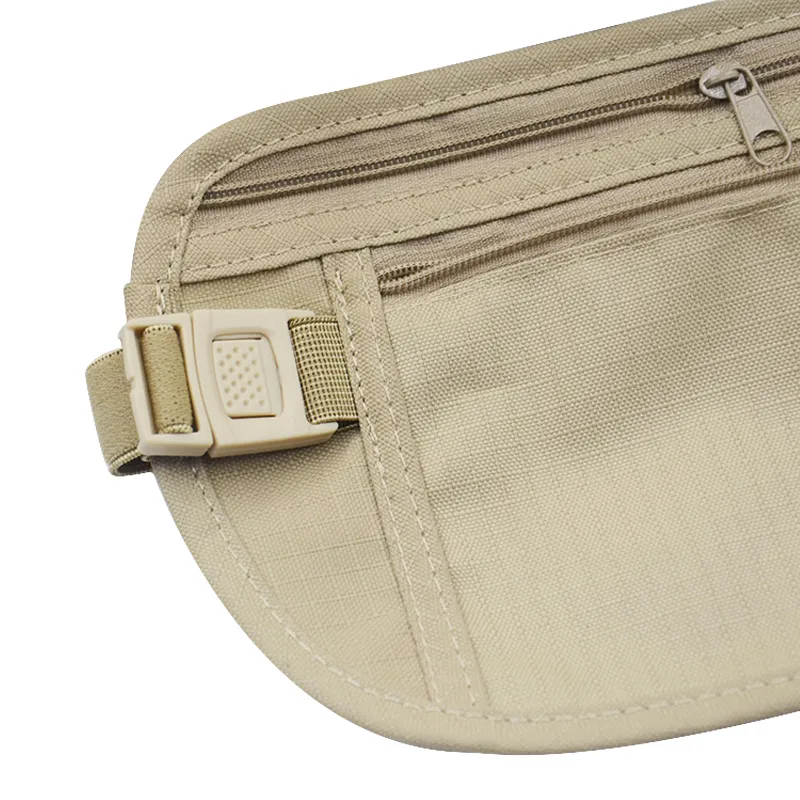 Invisible Travel Waist Packs Pouch for Passport Money Belt Bag Hidden Security Plånbok Gift 220520