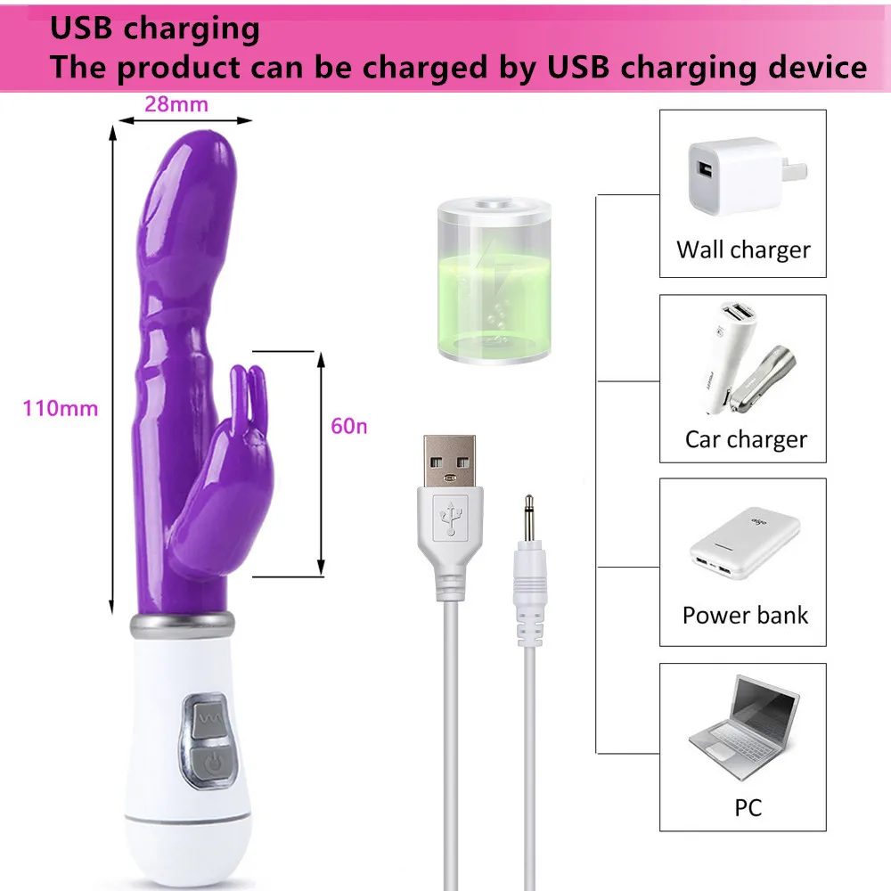 Rabbit Vibrator 12 Speed Vibration Dildo voor Vrouwen USB Lading Vrouwelijke Masturbator Dual Motor G Spot Clitoris Massage sexy speelgoed