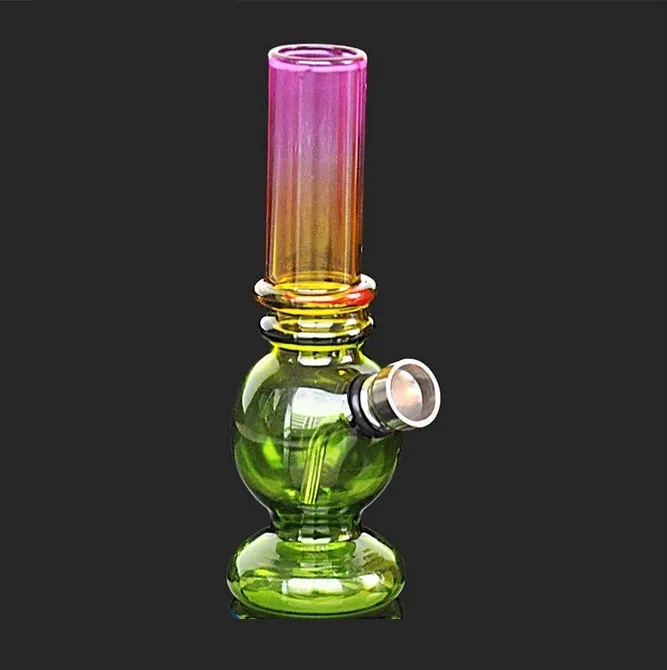 Acrylic Bongs Smoke Tobacco Pipe Two Style with Gradient Color Water Bong for Retail or Wholesale