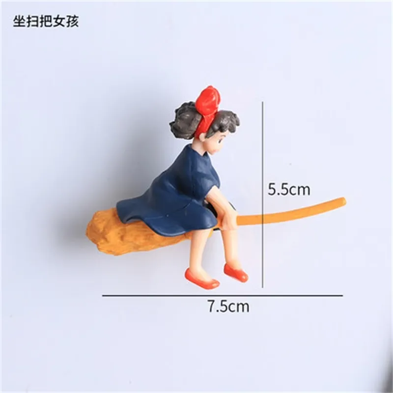 Dessin animé 3D Creative Little Witch Ponyo Magnetic Stickers Migned Home Decoration Maignes Home Decoration