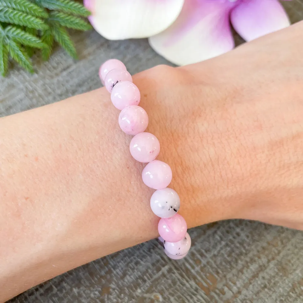 MG1487 Strand Cherry Blossom Jasper Bracelet Pink Gemstone Bracelets Healing Crystals Jewelry Balance Beaded Jewelry for Emotional233q