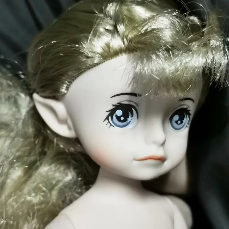 Little Defective 25cm Söta dockor Elf Ears Princess Makeup Movdable Joints Lovely Baby Doll Reborn Accessories for Girls Toy 220707