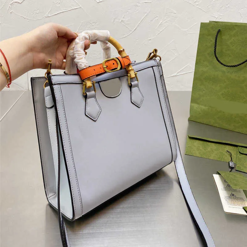 Diana Bamboo Shopping Handtasche Klassische Square Crossbody Tasche Damen Qualität Schulter MSSERGER BACK PAKE