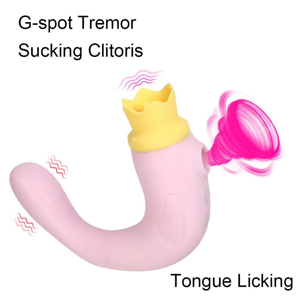 Ikoky 3 sur 1 Vibrateurs pour femmes Stimulateur Terme Lildo Licking Sucking G-spot vibration anal vagin aspirant clitoral aspirateur